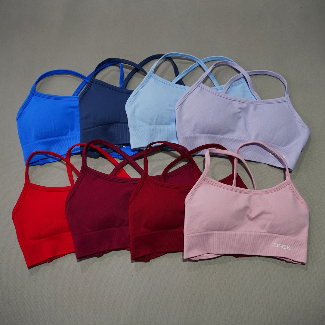 Push Up Bra Padded - DFDK Sujetador deportivo acanalado sin costuras
