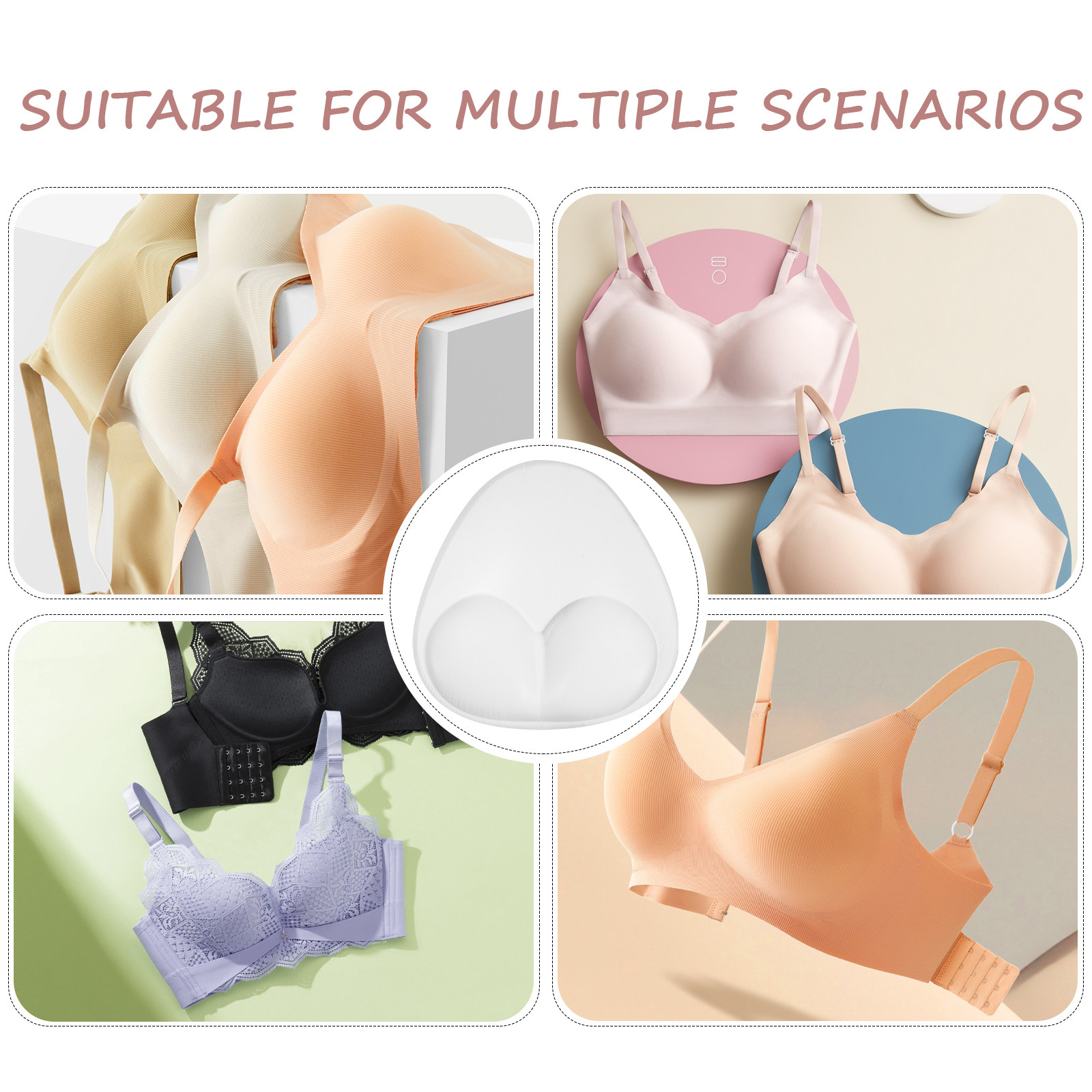 1 par de almohadillas invisibl - Push Up Bra Padded reseña y precio